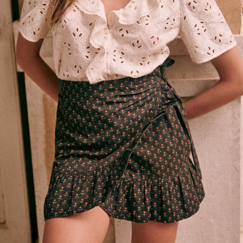 Sezane Camila Wrap Skirt